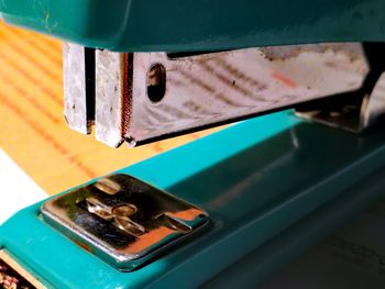 Close-up of stapler