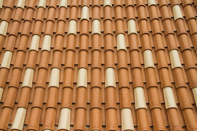 Low angle view of roof tiles