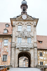 Low angle view of historic building against sky