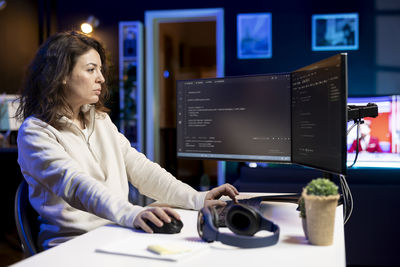 Businesswoman working at office