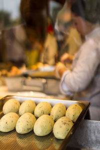 Variety of vegetables for sale at market stall