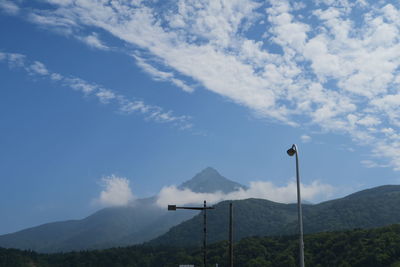 Low angle view of mountain against sky