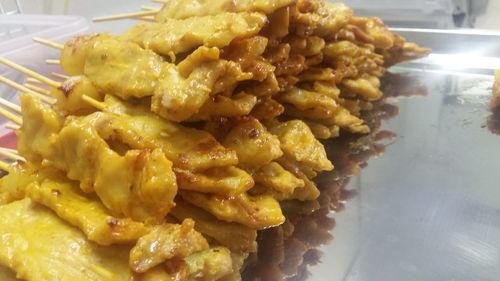 Close-up of meal served in plate