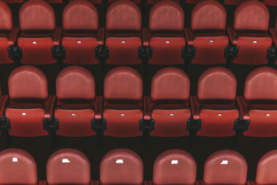 Full frame shot of empty chairs