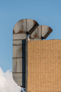 Low angle view of old building against sky