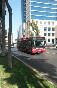 Cars on road in city