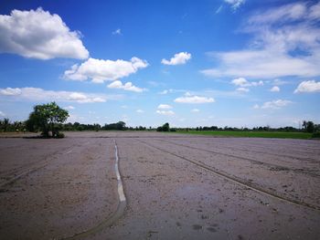 Scenic view of road against sky