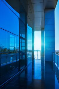 Sunlight filtering through column and building