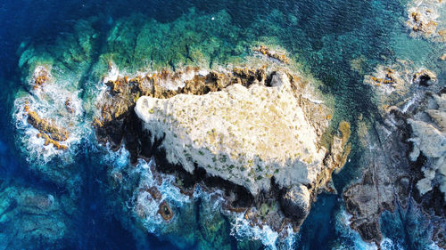 Rock formations in sea