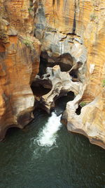 Rock formations in sea