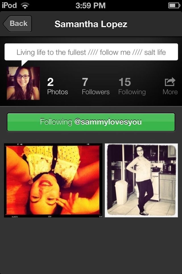 Follow her Sammylovesyou