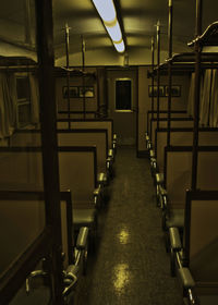 Empty seats in train