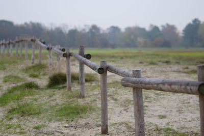 Fence next to golf course 