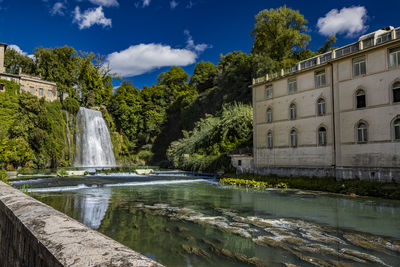 View of fountain against sky