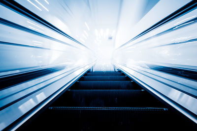 Low angle view of escalator