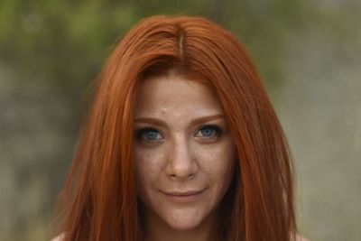 Close-up portrait of a beautiful young woman
