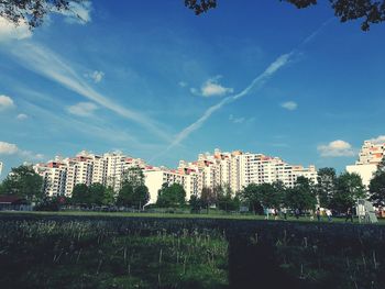 Scenic view of city against sky