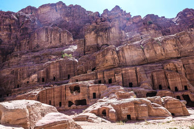 Aerial view of rock formations