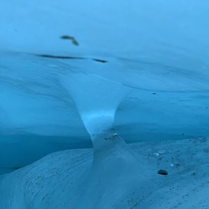 Close-up shot of the ice at fox glacier of new zealand