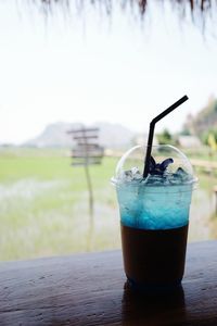 Close-up of drink on table