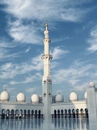 Low angle view of mosque against sky