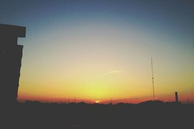 Silhouette of trees at sunset