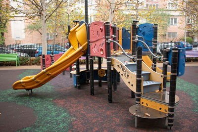 View of playground in park