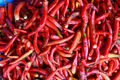 Full frame shot of red chili peppers