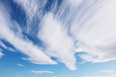 Low angle view of clouds in sky