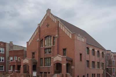 Low angle view of buildings against sky