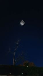 Scenic view of moon against sky at night