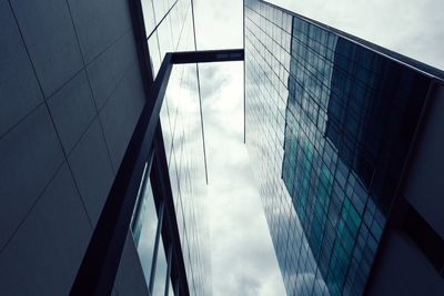 Low angle view of modern building against sky