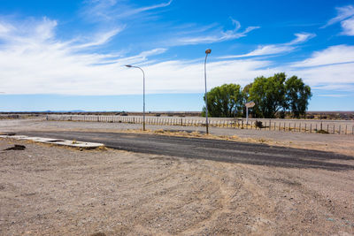 Scenic view of land against sky