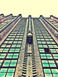 Low angle view of modern building against sky