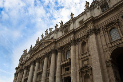 Low angle view of historical building against sky