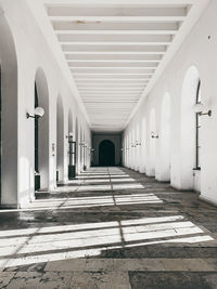 Empty corridor of building