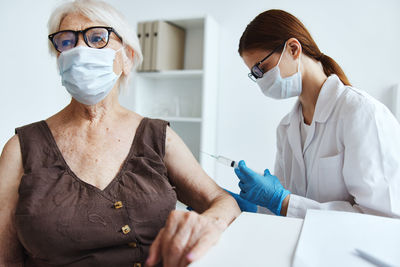 Midsection of woman working