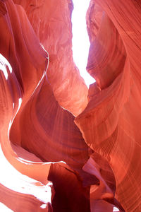Low angle view of rock formation