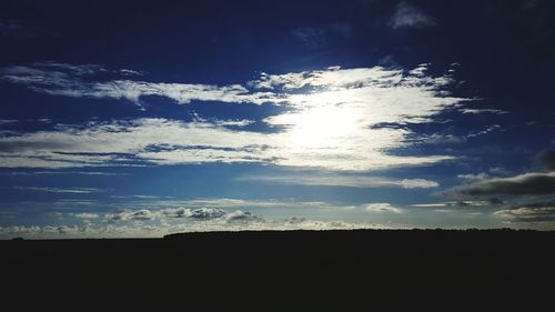 Scenic shot of silhouette landscape against sky