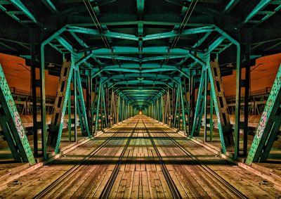 Empty railway bridge