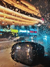 Water drops on car window