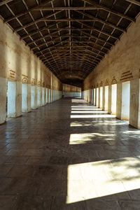 Empty corridor in building