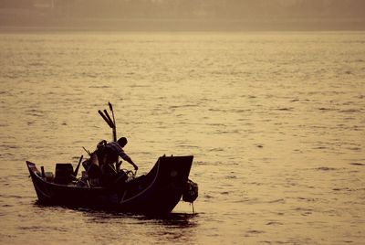 Boats in sea