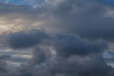 Low angle view of storm clouds in sky