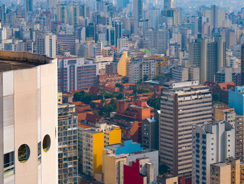 Panoramic view of sao paulo city downtown.