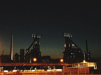 Illuminated built structure at night