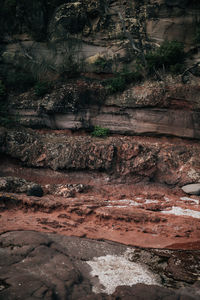 Close-up of rock formation