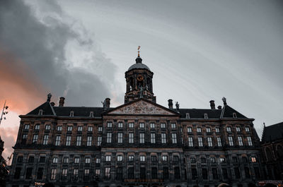 Low angle view of historic building against sky