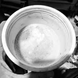 Close-up of coffee cup on table