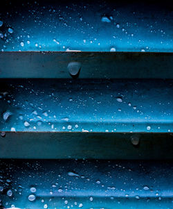 Close-up of wet window in rainy season